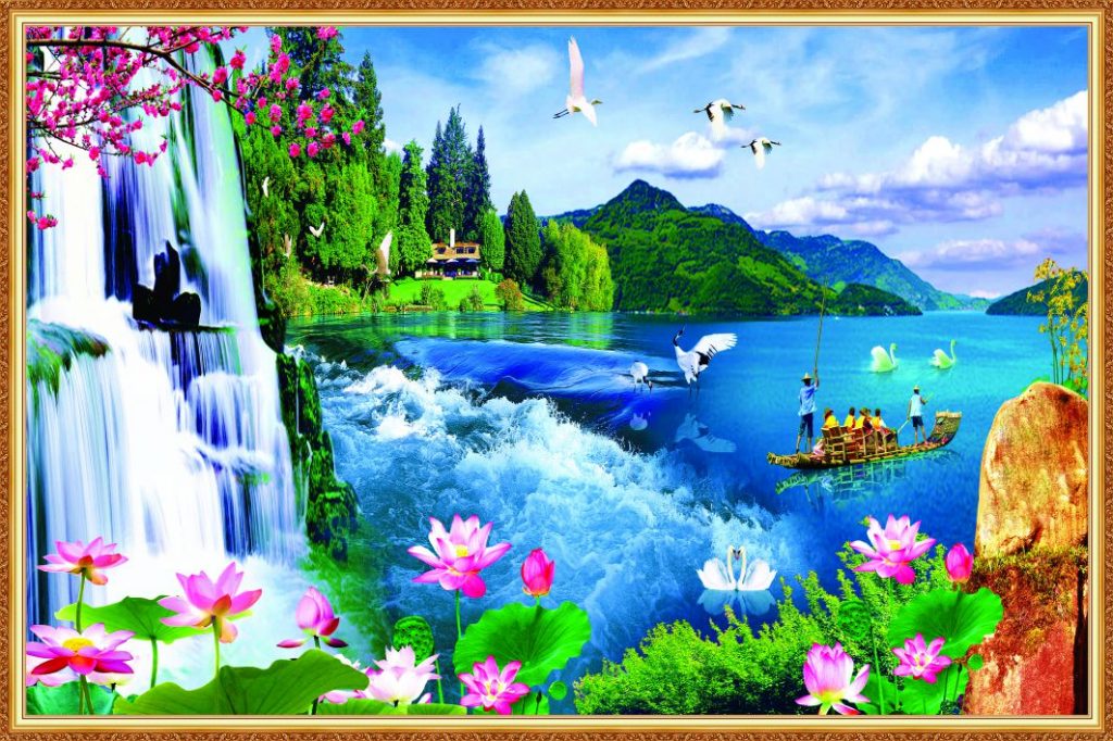 in UV tranh 3D nghệ thuật