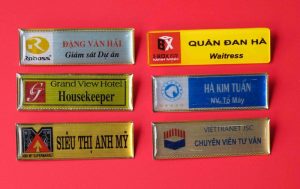 in UV biển, bảng hiệu tên nhân viên